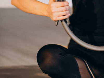 Woman practicing yoga and pilates